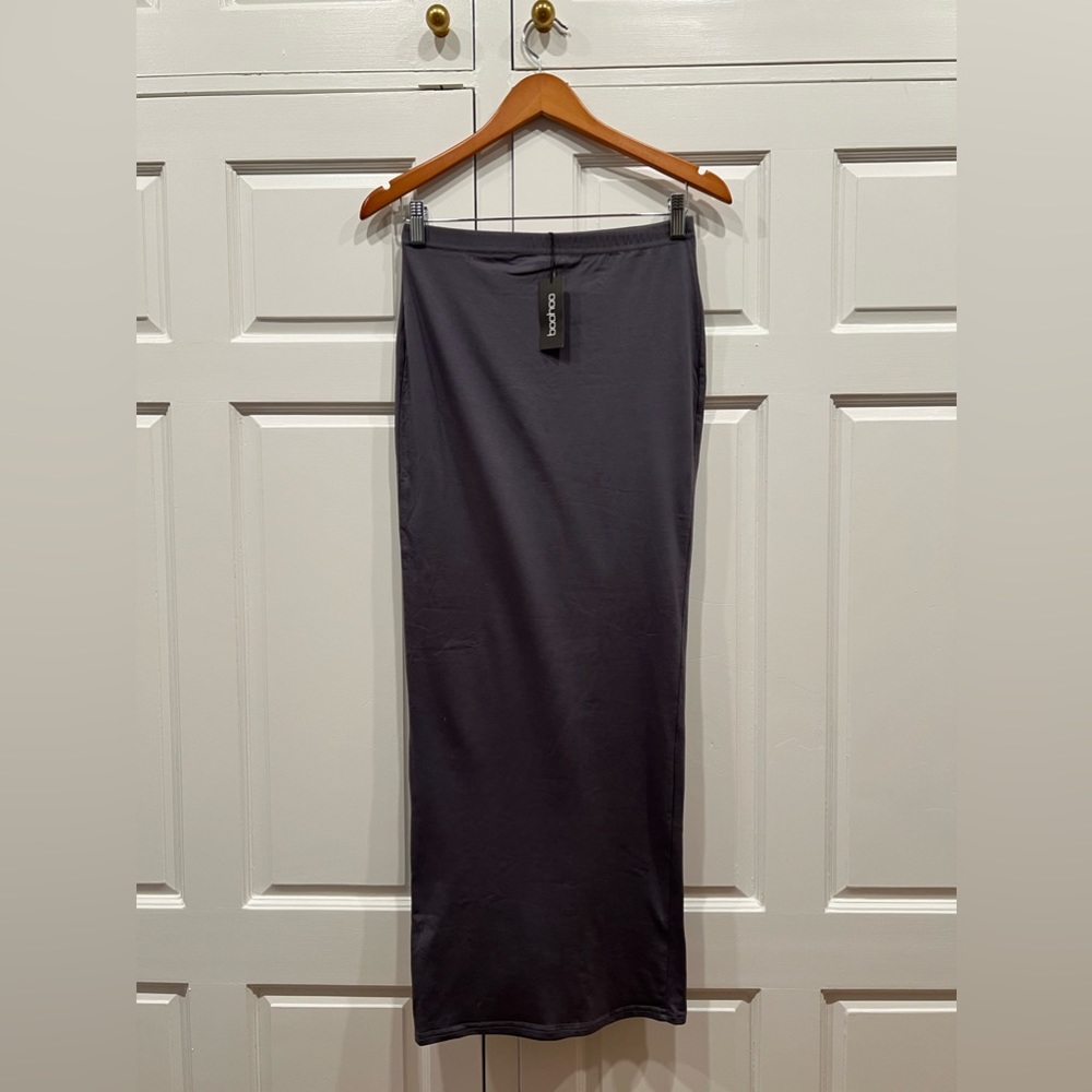 Dark gray maxi skirt